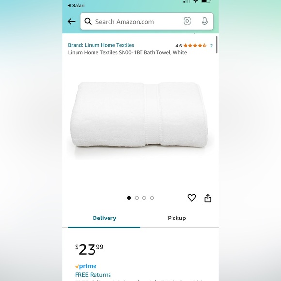 NWT 2 BATH TOWELS & 2 WASHCLOTHS- white - Picture 4 of 5